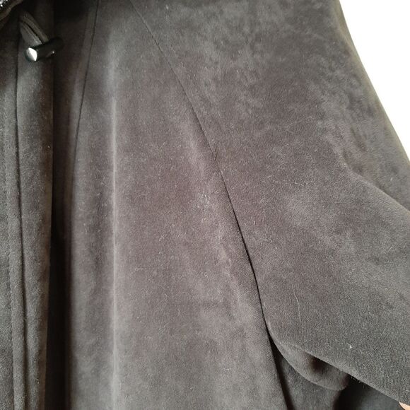 Fleet Street Faux Suede Velvety  Heavy Winter Coat Jacket Brown size Large - Picture 9 of 12
